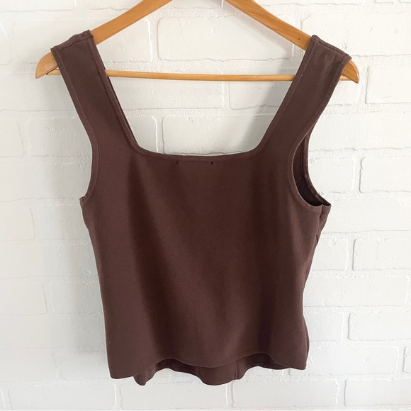 Anthro x Bailey 44 Chocolate Brown Corset Bustier Top Sculpting Knit Structured - Picture 10 of 11